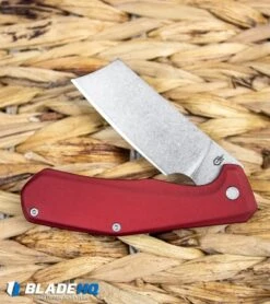 Gerber Asada Flipper Knife Red Aluminum (3" Stonewash) 30-001805 -Gerber Pro Knives.com Gerber Asada Flipper Knife Red Aluminum Stonewash 30 001805 BHQ 105526 kp basket web