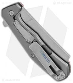 Gerber Asada Flipper Knife Red Aluminum (3" Stonewash) 30-001805 -Gerber Pro Knives.com Gerber Asada Red Aluminum SW 30 001805 BHQ 105526 jr side