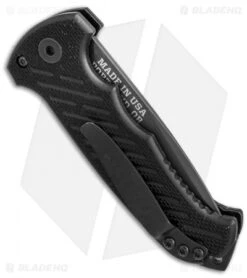 Gerber Auto 06 Tanto Automatic Knife Black G10 (3.6" S30V Black Serr) -Gerber Pro Knives.com Gerber Auto 06 tanto black G10 black serr 0380 BHQ 5001 er side