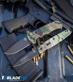 Gerber Auto 06 Automatic Knife Green Multi-Cam (3.7" Black) 30-001600 -Gerber Pro Knives.com Gerber Auto Covert Automatic Knife Green Multi Cam Black 30 001601 BHQ83221 kp pewpew tailgate web 1