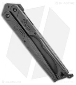 Gerber Doubledown QuadLock Folding Machete Knife Black (6.8" Black) -Gerber Pro Knives.com Gerber Doubledown QuadLock Knife Black 6.75 Black 30 001530N BHQ 105512 LS Spine