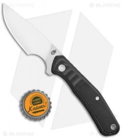 Gerber Downwind Caper Fixed Blade Knife Black (3.5" Satin) -Gerber Pro Knives.com Gerber Downwind Caper Black Satin BHQ 120845 jr bottlecap