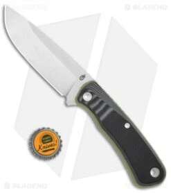 Gerber Downwind Drop Point Fixed Blade Flat Sage Green (4.3" Satin) 30-001818 -Gerber Pro Knives.com Gerber Downwind DP Fixed Flat Sage Green Satin BHQ 120850 jr bottlecap