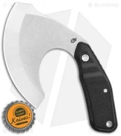 Gerber Downwind Ulu Fixed Blade Black G-10 (3.5" Satin) 30-001822 -Gerber Pro Knives.com Gerber Downwind Ulu Black G 10 SS BHQ 120851 jr bottlecap