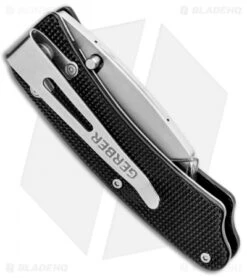 Gerber Edge Aluminum Liner Lock Utility Razor Black (2.38" Satin) -Gerber Pro Knives.com Gerber Edge Alum LL Utility Razor Black Satin BHQ 94117 jr side