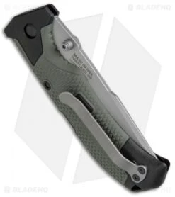 Gerber Edict Lockback Knife Green GFN (3.75" Bead Blast) 30-001300 -Gerber Pro Knives.com Gerber Edict LB Grn GFN BB 30 001300 BHQ 67396 jr side