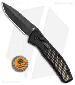 Gerber Empower Automatic Knife Black Armor Grip (3.25" Black) 30-001321 11 Gerber Empower Automatic Knife Black Armor Grip (3.25" Black) 30-001321 -Gerber Pro Knives.com Gerber Empower Auto Black Armor Grip Black 30 001321 BHQ 81302 jr bottlecap