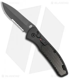 Gerber Empower Automatic Knife Black Armor Grip Serrated (3.25" Black) 30-001636