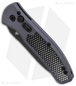 Gerber Empower Automatic Knife Blue/Black Armor Grip (3.25" Black) 30-001319 -Gerber Pro Knives.com Gerber Empower Blue Black Armor Grip black BHQ 81305 er spine