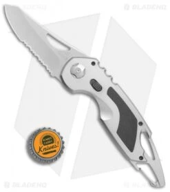 Gerber F.A.S.T. 3.0 Assisted Opening Knife Gray/Black Al (2.8" Satin Serr) -Gerber Pro Knives.com Gerber FAST 3 gray black al satin serr BHQ 48645 er bottlecap