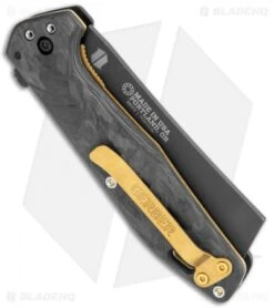 Gerber Fastball Exclusive Knife Cleaver Marbled CF (3" Black 20CV) -Gerber Pro Knives.com Gerber Fastball Exclusive Cleaver Marbled CF G 10 Black BHQ 118376 jr side