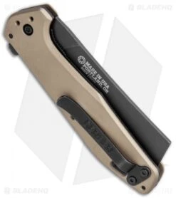 Gerber Fastball Liner Lock Knife Cleaver Coyote (3" Black) 30-001836 -Gerber Pro Knives.com Gerber Fastball LL Cleaver Coyote Black 30 001836 BHQ 105508 jr side
