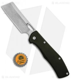 Gerber FlatIron Cleaver Frame Lock Knife Dark Gray Aluminum (3.5" Stonewash) -Gerber Pro Knives.com Gerber FlatIron Cleaver FL Black Aluminum SW 30 001494 BHQ 81134 jr bottlecap
