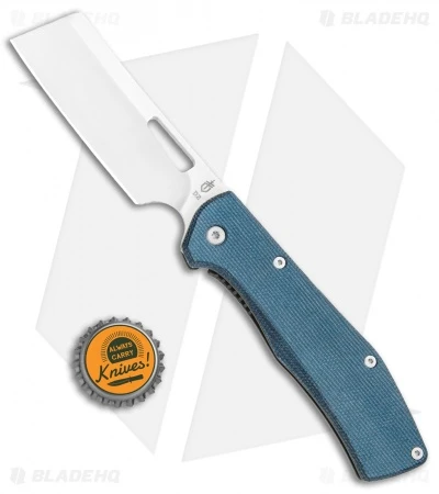 Gerber FlatIron Cleaver Frame Lock Knife Blue Micarta (3.5" Satin) 30-001789 4 Gerber FlatIron Cleaver Frame Lock Knife Blue Micarta (3.5" Satin) 30-001789 - Image 4