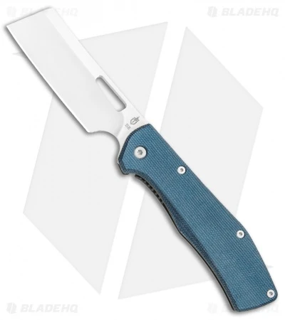Gerber FlatIron Cleaver Frame Lock Knife Blue Micarta (3.5" Satin) 30-001789 1 Gerber FlatIron Cleaver Frame Lock Knife Blue Micarta (3.5" Satin) 30-001789