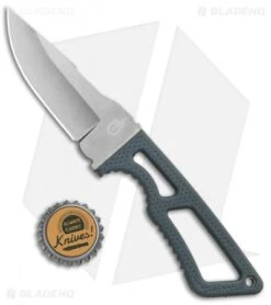 Gerber Ghostrike Fixed Blade Knife Gray Rubber (3.25" Stonewash BDZ-1) -Gerber Pro Knives.com Gerber Ghostrike Fixed Gray Rubber SW 30 001424 BHQ 90689 jr bottlecap
