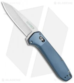 Gerber Highbrow Assisted Opening Knife Blue Aluminum (3.3" Satin) 30-001639