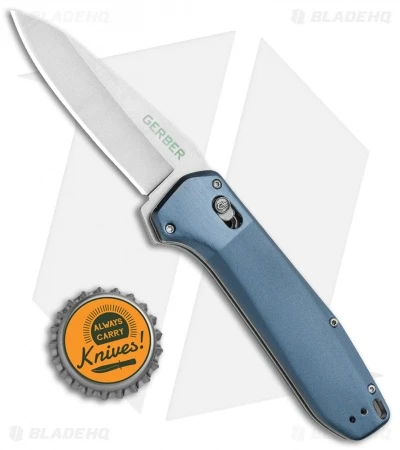 Gerber Highbrow Assisted Opening Knife Blue Aluminum (3.3" Satin) 30-001639 4 Gerber Highbrow Assisted Opening Knife Blue Aluminum (3.3" Satin) 30-001639 - Image 4
