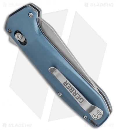 Gerber Highbrow Assisted Opening Knife Blue Aluminum (3.3" Satin) 30-001639 3 Gerber Highbrow Assisted Opening Knife Blue Aluminum (3.3" Satin) 30-001639 - Image 3