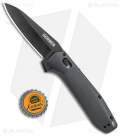 Gerber Highbrow Assisted Opening Knife Onyx Aluminum (3.3" Black) 30-001640 -Gerber Pro Knives.com Gerber Highbrow Assisted Opening Onyx Aluminum Black BHQ 105482 jr bottlecap