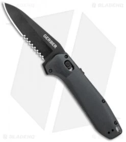 Gerber Highbrow Assisted Opening Knife Onyx Aluminum (3.3" Black Serr)
