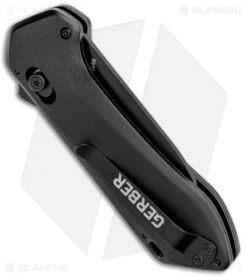 Gerber Highbrow Compact A/O Spring Assisted Knife Black (2.8" Onyx) -Gerber Pro Knives.com Gerber Highbrow Compact A O SA Black Onyx 30 001524N BHQ 94153 jr side