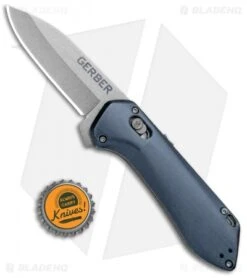 Gerber Highbrow Compact A/O Spring Assisted Knife Blue (2.8" Stonewash) -Gerber Pro Knives.com Gerber Highbrow Compact A O SA Blue SW 30 001520N BHQ 94151 jr bottlecap