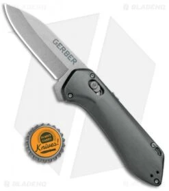 Gerber Highbrow Compact A/O Spring Assisted Knife Gray (2.8" Stonewash) -Gerber Pro Knives.com Gerber Highbrow Compact A O SA Gray SW 30 001518N BHQ 94148 jr bottlecap