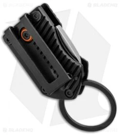 Gerber Key Note Compact Key Chain Knife Black Aluminum (1" Satin) -Gerber Pro Knives.com Gerber Key Note Compact Key Chain Black Aluminum Satin 30 001691 BHQ 94213 jr side