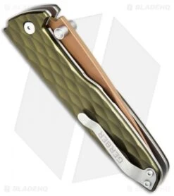 Gerber One-Flip Liner Lock Knife Green (3.2" Bronze) 30-001353 -Gerber Pro Knives.com Gerber One Flip LL Green Bronze 30 001353 BHQ 67404 jr side 2