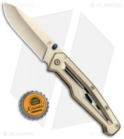 Gerber Paralite Frame Lock Knife Champagne (3" Champagne) 30-001345 -Gerber Pro Knives.com Gerber Paralite FL Champagne 30 001345 BHQ 67407 jr bottlecap 2