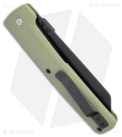 Gerber Pledge Liner Lock Knife Litchen Green GFN (3.7" Black) -Gerber Pro Knives.com Gerber Pledge Liner Lock Knife Litchen Green GFN Black BHQ 179079 kc side