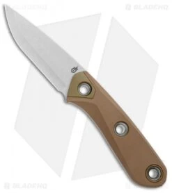 Gerber Principle Fixed Blade Knife Brown Rubber (3" Stonewash 420HC) 30-001657