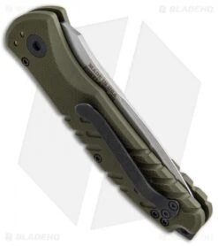 Gerber Propel Downrange Automatic Knife OD Green (3.5" Stonewash) -Gerber Pro Knives.com Gerber Propel Downrange Green SW 30 001308N BHQ 50358 jr side