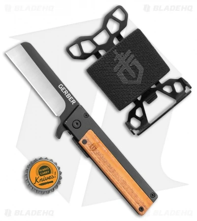 Gerber Quadrant Flipper Frame Lock Knife Bamboo + Barbill Wallet Clam Pack 8 Gerber Quadrant Flipper Frame Lock Knife Bamboo + Barbill Wallet Clam Pack - Image 8