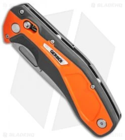 Gerber Randy Newberg DTS Pivot Lock Knife Gray/Orange Rubber (3.8" SW) -Gerber Pro Knives.com Gerber Randy Newberg DTS Gray Orange Rubber 30 001761 BHQ 105530 jr spine