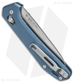 Gerber Savvy Pivot Lock Knife Urban Blue Aluminum (3.5" SW 20CV) 30-001845 -Gerber Pro Knives.com Gerber Savvy Folding Urban Blue Aluminum SW BHQ 143218 jr side