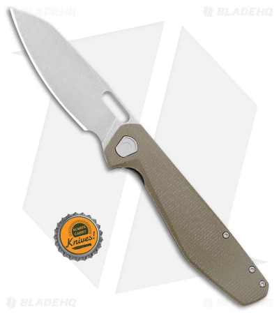 Gerber Slimsada Frame Lock Knife Olive Micarta (3.45" Stonewash) 4 Gerber Slimsada Frame Lock Knife Olive Micarta (3.45" Stonewash) - Image 4