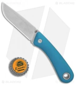 Gerber Spine Fixed Blade Knife Cyan Blue (3.75 Stonewash) 30-001498 -Gerber Pro Knives.com Gerber Spine Cyan Blue SW BHQ 81306 er bottlecap