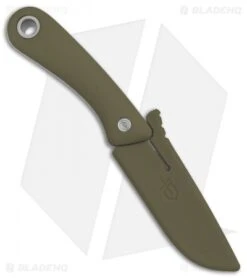 Gerber Spine Fixed Blade Knife Sage Green (3.75 Stonewash) 30-001497 -Gerber Pro Knives.com Gerber Spine Sage Green SW BHQ 81307 er sheath