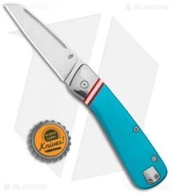 Gerber Straightlace Sheepsfoot Slip Joint Knife Blue (2.9" Satin) -Gerber Pro Knives.com Gerber Straightlace SJ Blue Sheepsfoot Satin BHQ 94201 jr bottlecap