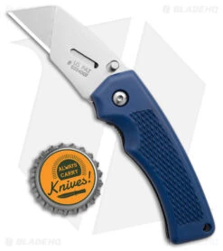 Gerber SuperKnife SK Edge Liner Lock Knife Blue Rubber (2.25" Satin) G669 -Gerber Pro Knives.com Gerber SuperKnife SK Edge LL Blue Rubber Satin BHQ 53984 jr bottlecap