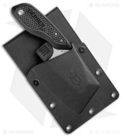 Gerber Tri-Tip Mini Cleaver Fixed Blade Knife Black Al (2" Black) -Gerber Pro Knives.com Gerber Tri Tip Mini Cleaver Black SW 30 001693 BHQ 94219 jr sheath