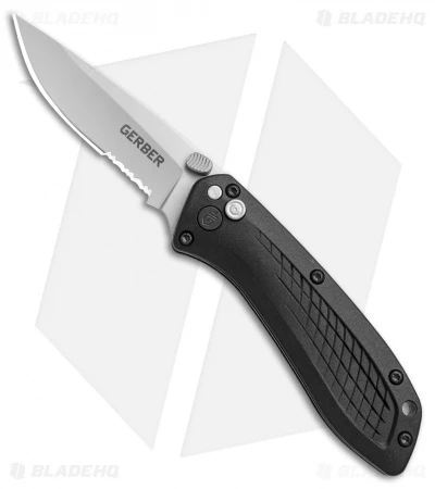Gerber US-Assist Spring Assisted Knife Black (3" 420HC Gray Serr) 30-001294 1 Gerber US-Assist Spring Assisted Knife Black (3" 420HC Gray Serr) 30-001294