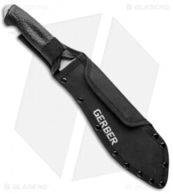 Gerber Versafix 14" Machete Fixed Blade Knife Black (9" Stonewash) 31-003473 -Gerber Pro Knives.com Gerber Versafix 14in Machete Black SW 31 003473 BHQ 94218 jr sheath
