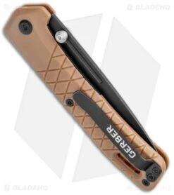 Gerber Zilch Linerlock Knife Coyote Brown FRN (3.1" Black) 30-001880 6 Gerber Zilch Linerlock Knife Coyote Brown FRN (3.1" Black) 30-001880 -Gerber Pro Knives.com Gerber Zilch LL Coyote GFN Black BHQ 120836 jr side